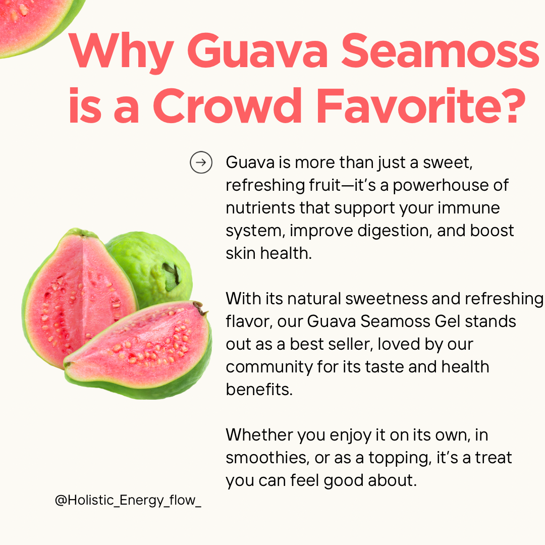 Guava Seamoss - Immunity Boost, Skincare, Constipation, Rich in Iron, Folic Acid, Vitamin A,B,C, Fiber, Kid Friendly*