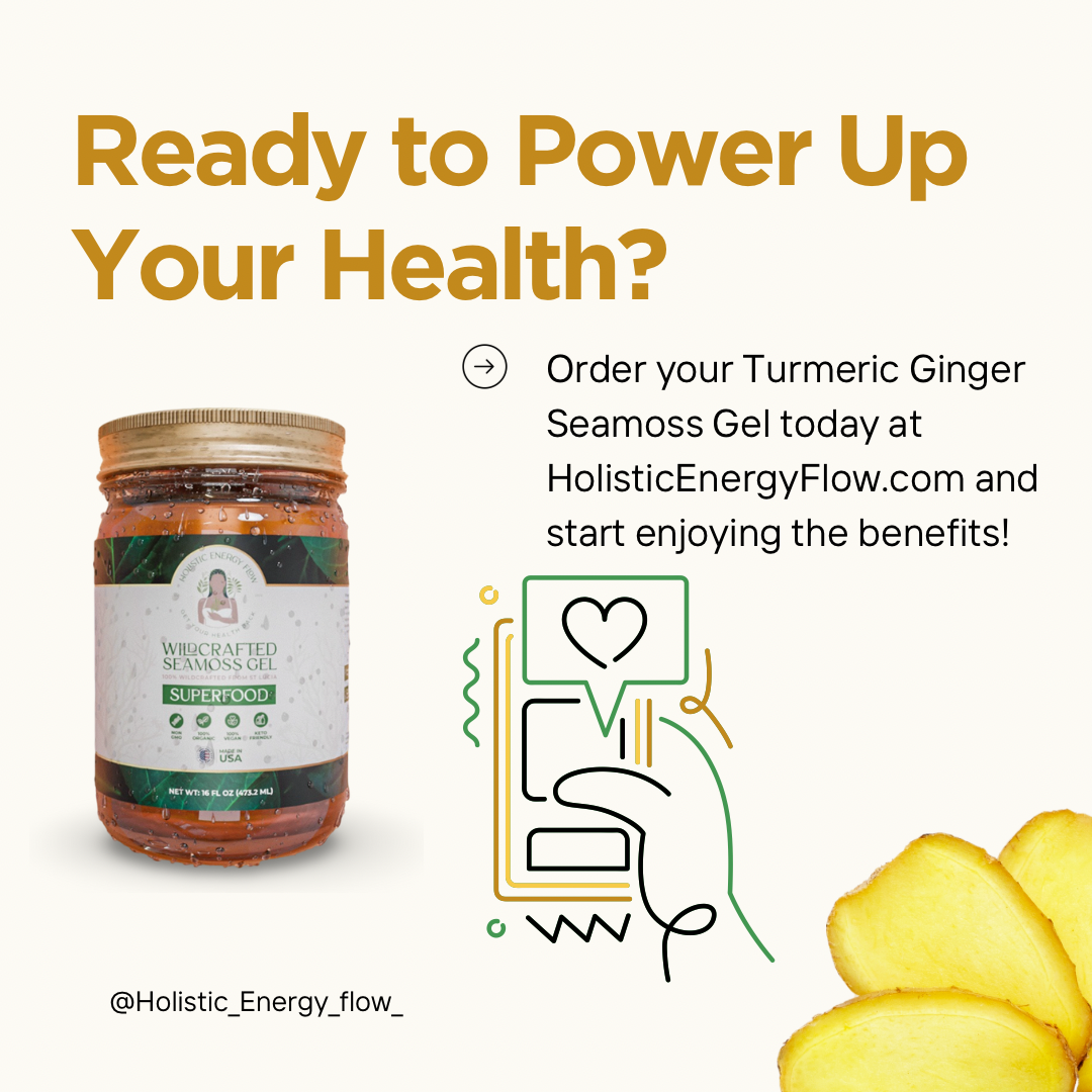 Turmeric Seamoss Gel (Inflammation, Arthritis, Heart + Lung Health/Asthma + more)