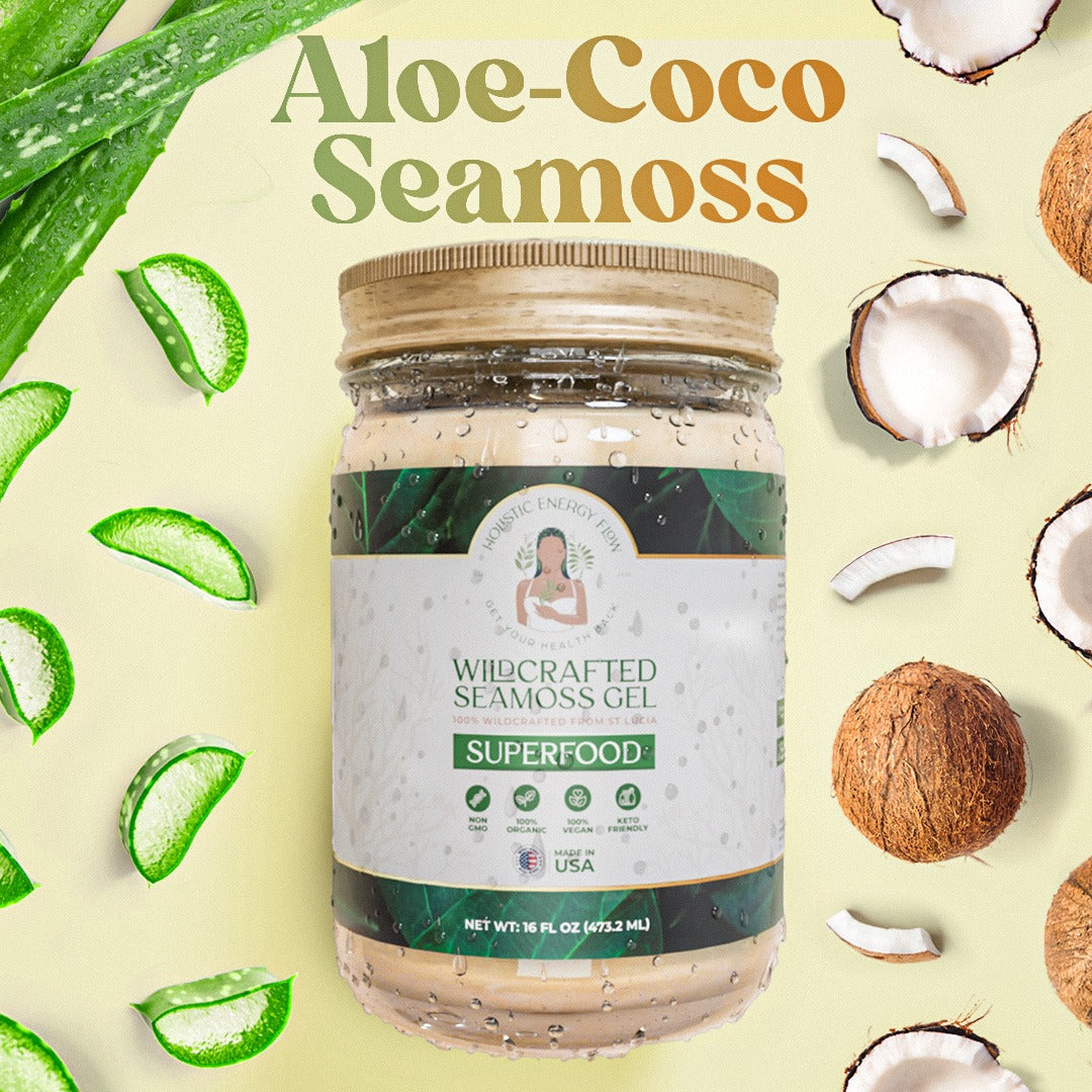 ALOE + COCONUT SEAMOSS - (Digestion, Hydration, Acne, Hair Health)