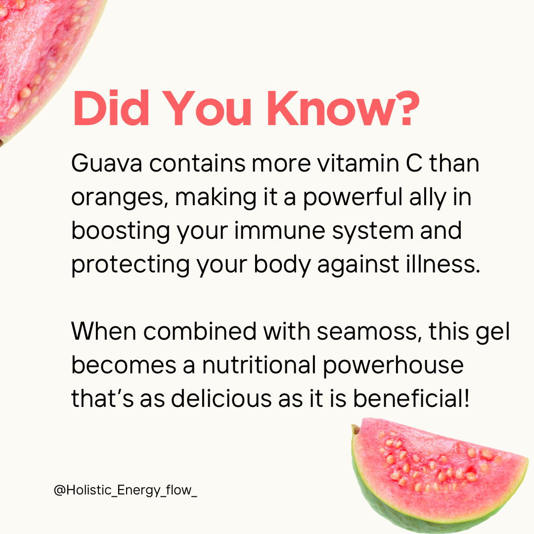 Guava Seamoss - Immunity Boost, Skincare, Constipation, Rich in Iron, Folic Acid, Vitamin A,B,C, Fiber, Kid Friendly*