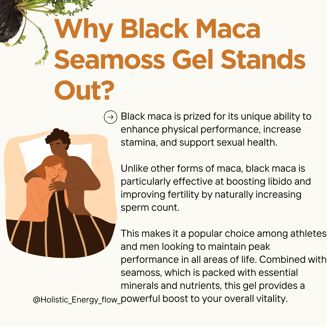 Blackmaca Seamoss (Improves Libido/Stamina, Fertility, Focus, Mental Clarity, Stress/Anxiety)