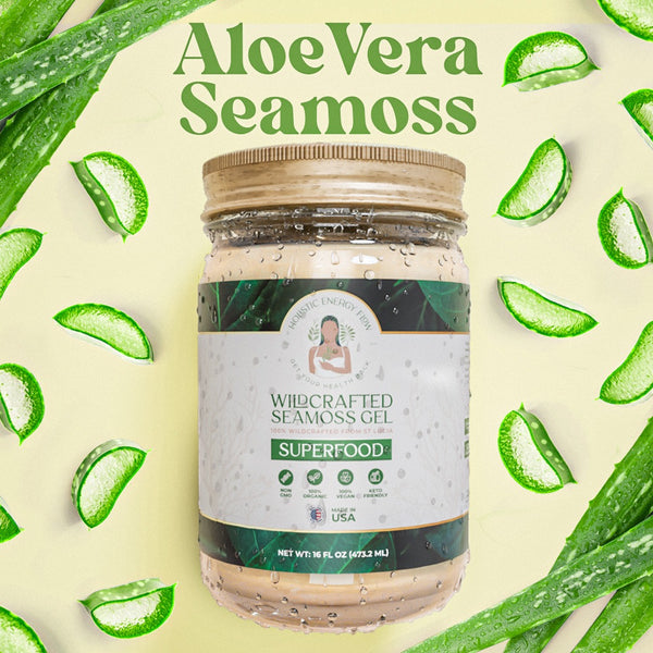 Aloe Vera Seamoss (Detox, Hydrating, Lighten Blemishes, Stabilizes Blood Sugar, Aids Fungal Infection, Hair Health + More)