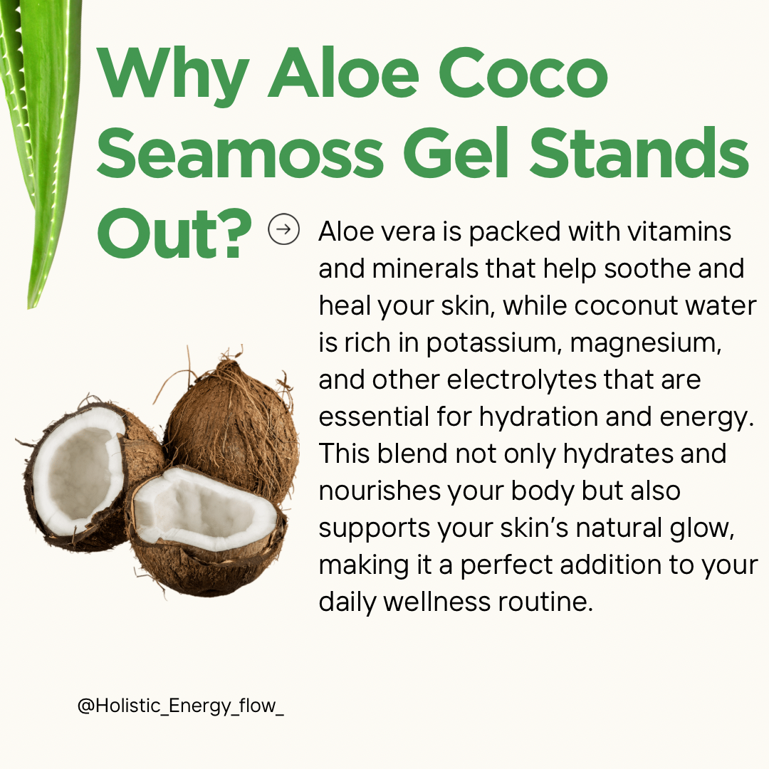 ALOE + COCONUT SEAMOSS - (Digestion, Hydration, Acne, Hair Health)