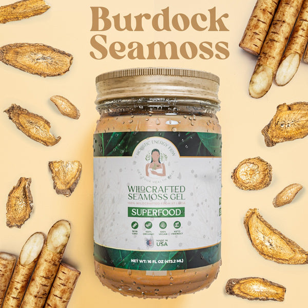 Burdock Root Seamoss (Natural Diuretic, Aids w| Diabetes, Prostate Health, Hair Growth, Eczema, Liver, Kidney + More)
