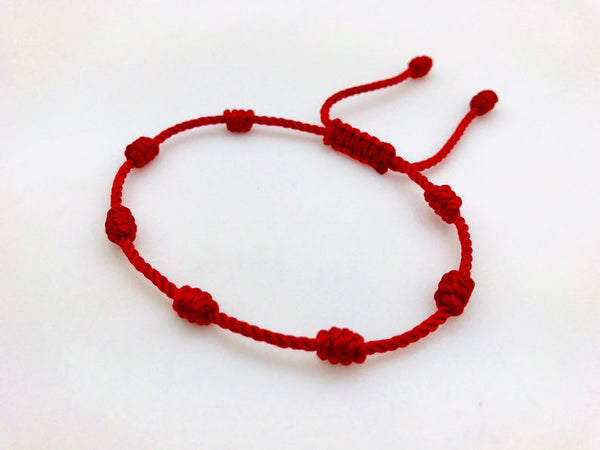 7 Knot Red Bracelet