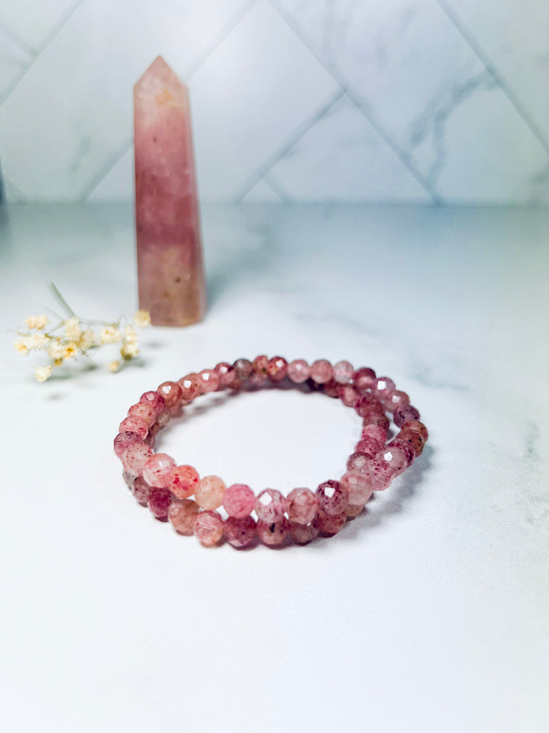 Strawberry Rose Quartz - Divine Pure Love Bracelet
