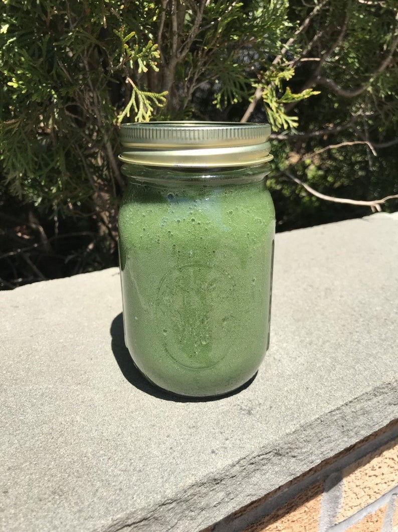 Detox Sea Moss Gel With Chlorophyll Blend In 16oz Jar