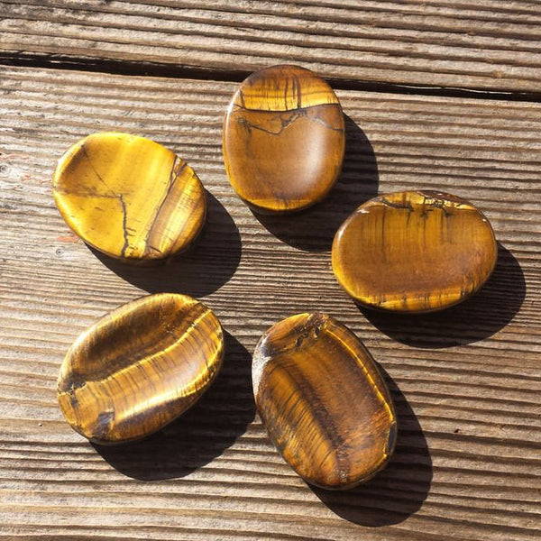 Tiger Eye Worry Stone - Confidence, Strength, Courage
