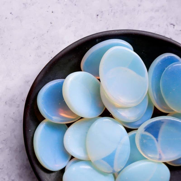 Opalite Worry Stone - Third Eye, Healing, Removes Energy Blockages