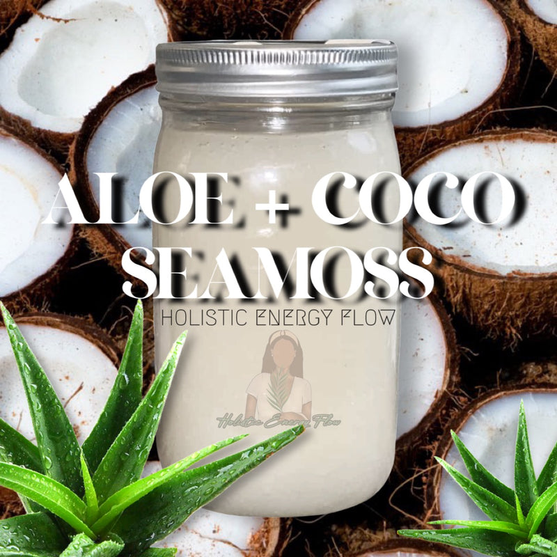 ALOE + COCONUT SEAMOSS - (Digestion, Hydration, Acne, Hair Health)